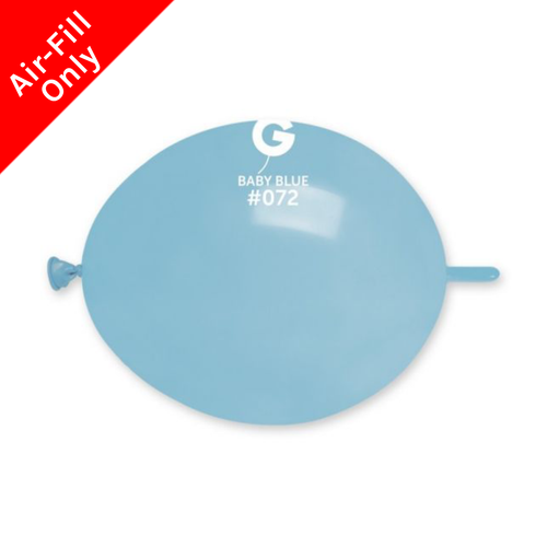 6” Standard Baby Blue Gemar G-Link Latex Balloons (100)
