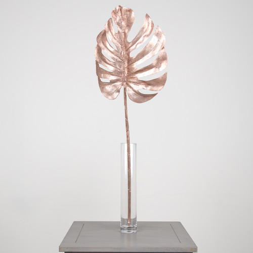 69cm Rose Gold Metallic Monstera Leaf Stem (1)