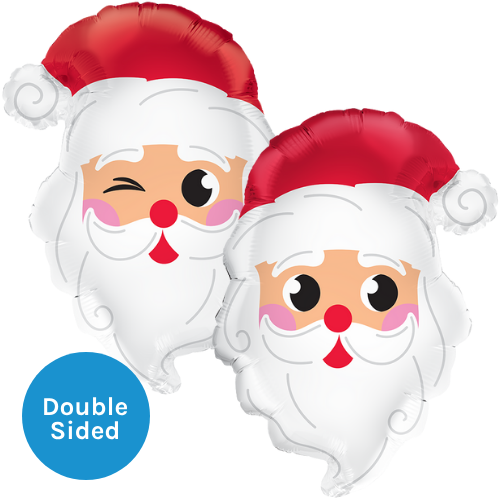 A 22 inch Santa Head Light Skin Foil Balloon, manufactured by Prima. A 22 inch Santa Head Light Skin Foil Balloon, manufactured by Prima.