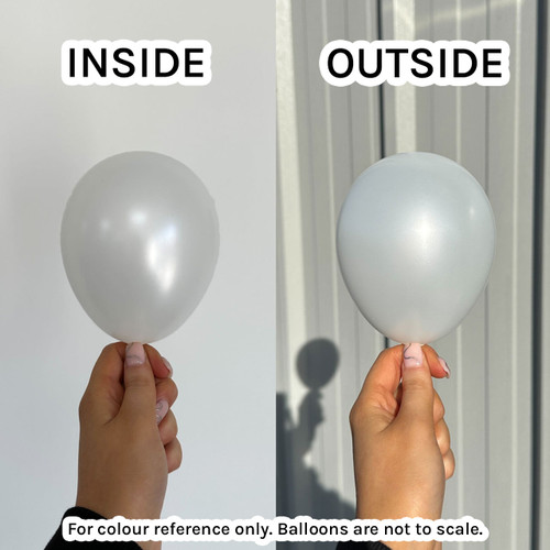 5" Satin White Sempertex Latex Balloons (50)