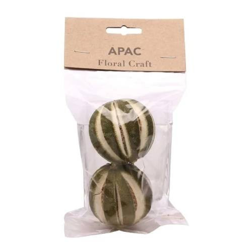 A pack of two whole dried green oranges
