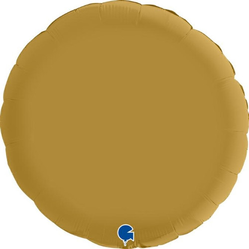 A 36 inch satin gold round foil balloon A 36 inch satin gold round foil balloon