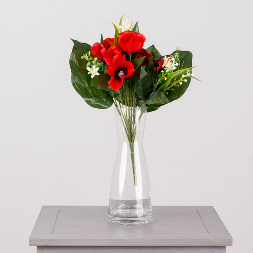 39cm Red Poppy Bush (1)