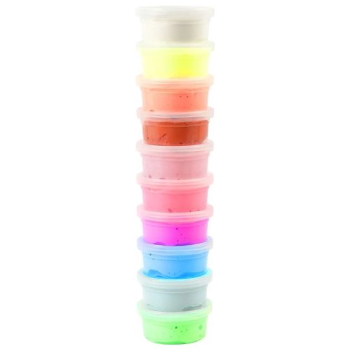 A set of 10 assorted tubs of Silk Clay in Light Colours!