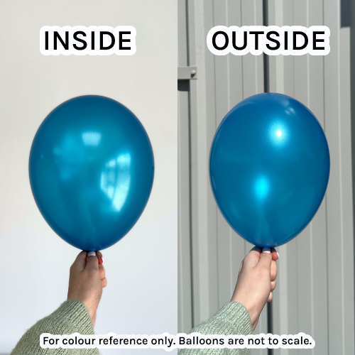 19" Metallic Blue Gemar Latex Balloons (25)