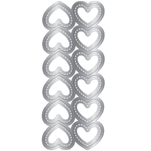 Crafter's Companion Love Hearts Stamp, Die and Inkpad Set