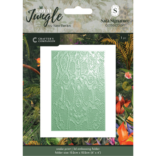 A 3D snake print embossing folder A 3D snake print embossing folder