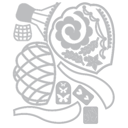 A Catherine Pooler floating fancy thinlits die set