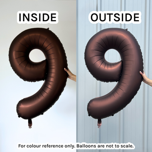 34 inch Satin Mocha Number 8 Foil Balloon (1)