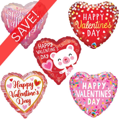 18 inch Valentine's Foil Pack 1 (25 Balloons) 18 inch Valentine's Foil Pack 1 (25 Balloons)