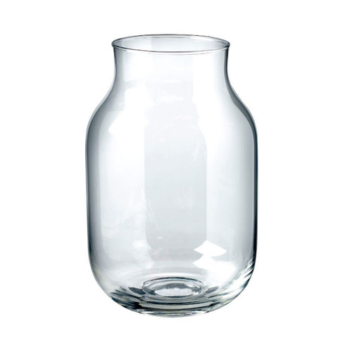 A 24cm clear glass Luna vase. A 24cm clear glass Luna vase.