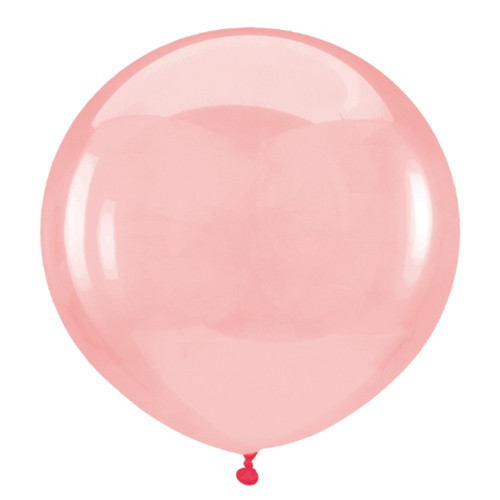 A pack of 4 24" Apple Red Crystal Clearz Latex Balloons, manufactured by Anagram!