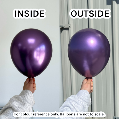 24" Purple Royal Satin Luxe Anagram Latex Balloons (4)
