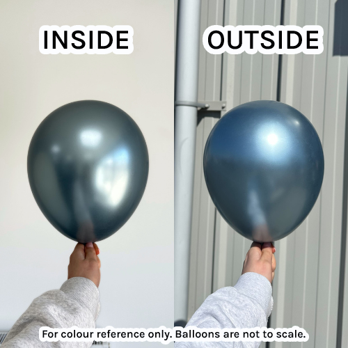 5" Pastel Blue Satin Luxe Anagram Latex Balloons (100)