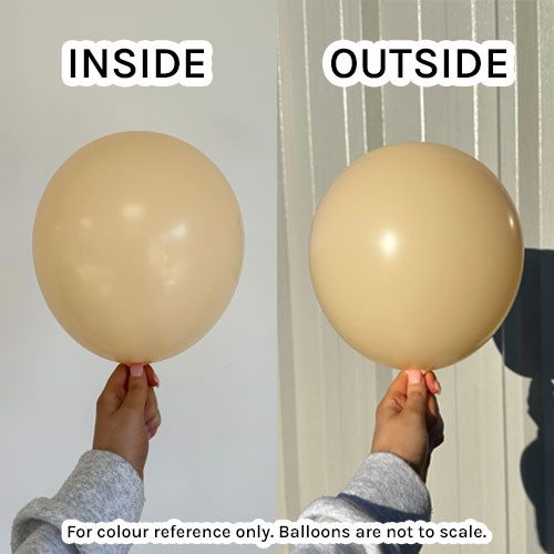A pack of 50 Blush Tuftex entertainer balloons.