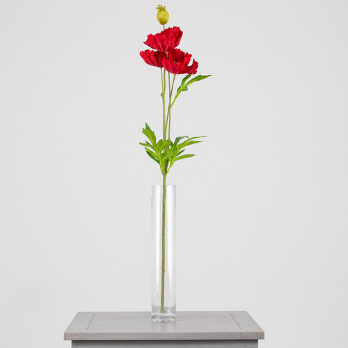 A 66cm red poppy spray.