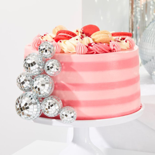 Silver Disco Ball Food Decorations (8)