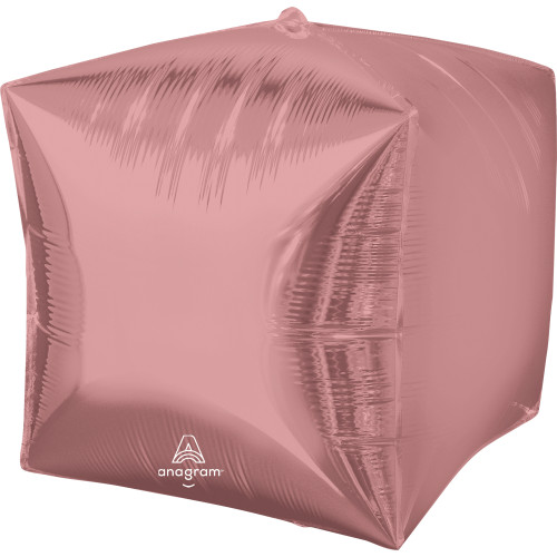 15" Cubez Rose Gold Foil Balloon (1) - UNPACKAGED