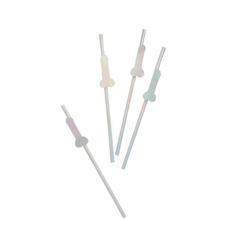 A pack of 16 iridescent disco d*ck paper straws - uncensored