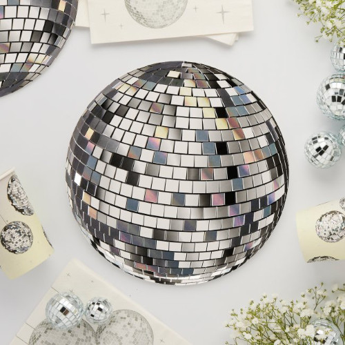 Disco Ball Paper Plates (8)
