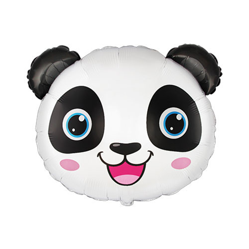 A 25 inch panda head foil balloon. A 25 inch panda head foil balloon.