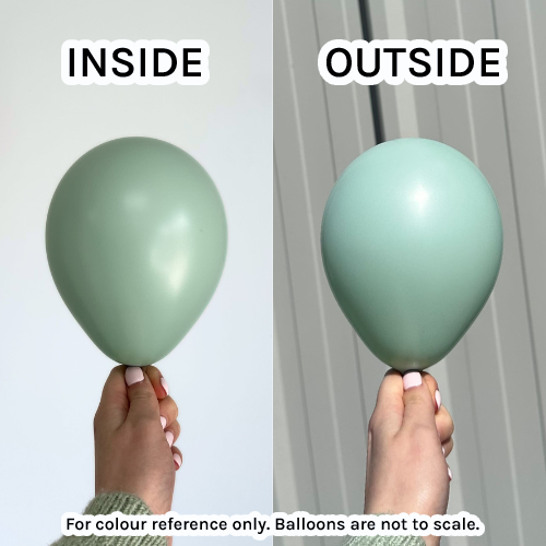 6" Pastel Dusk Green Tea Link-O-Loon Latex Balloons (50)