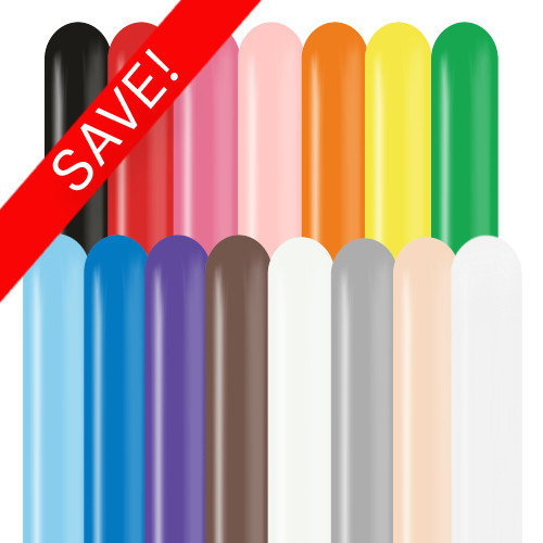 A pack of 1500 assorted Kalisan Entertainer Balloons A pack of 1500 assorted Kalisan Entertainer Balloons