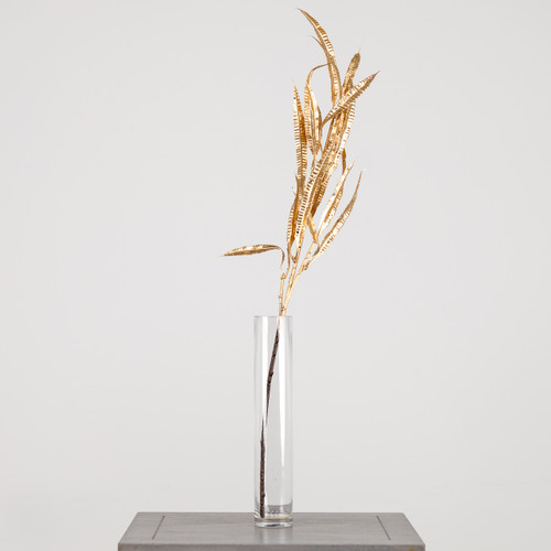 An 81cm champagne glittered reed spray