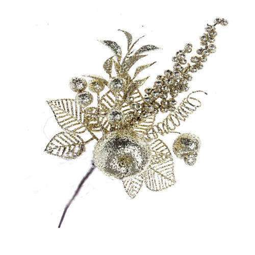A 21cm gold glittered apple pick