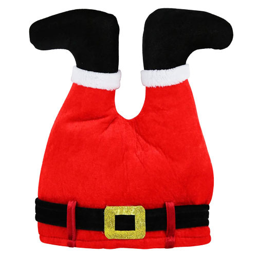 A Santa Legs Christmas Hat. A Santa Legs Christmas Hat.