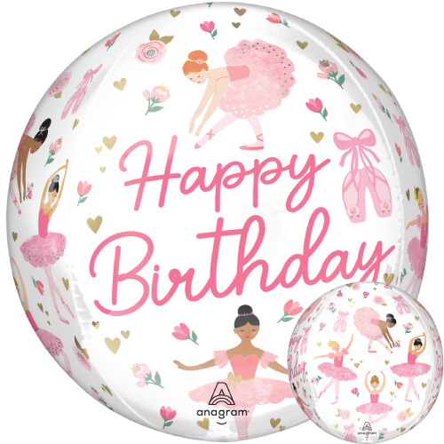 A 16 inch Orbz Birthday Ballerina Foil Balloon, manufactured by Anagram! A 16 inch Orbz Birthday Ballerina Foil Balloon, manufactured by Anagram!