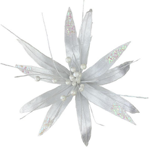 A White Velvet Superflower Clip A White Velvet Superflower Clip