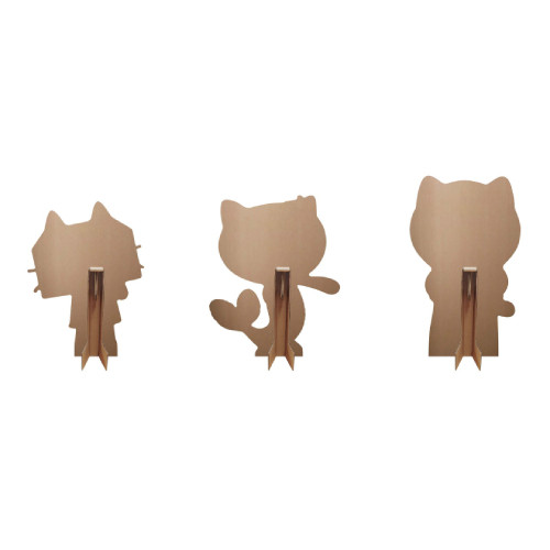 A Pack of 8 Gabby's Dollhouse Tabletop Cardboard Cutouts.