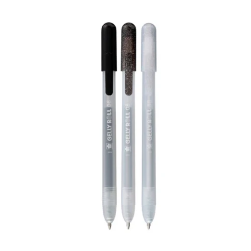 Metallic Retractable Gelly Roll Pens - 0.45mm (3pcs)