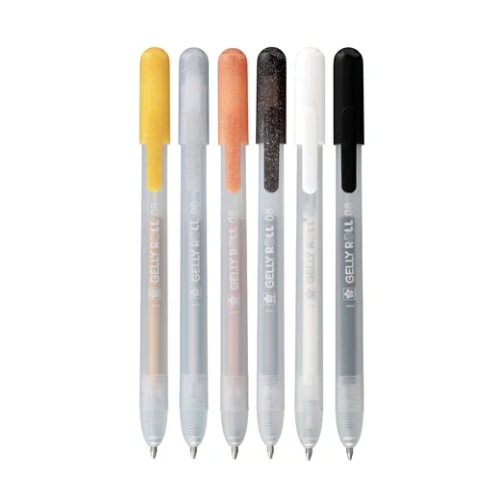 Special Retractable Gelly Roll Pens - 0.45mm (6pcs)