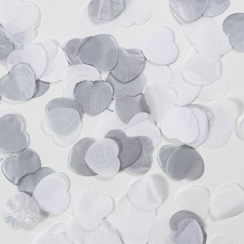 White & Silver Wedding Confetti - (10g)
