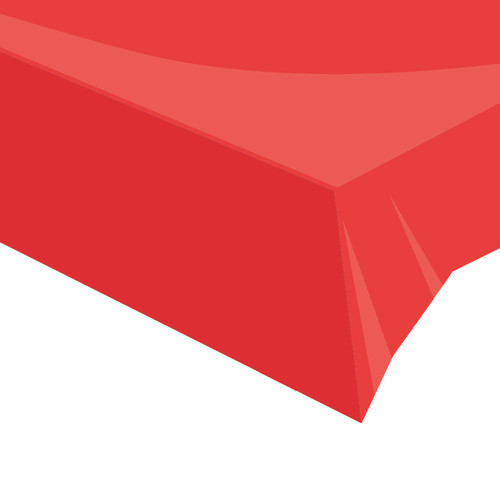 A Red Plastic Tablecover, manufactured by Oaktree. A Red Plastic Tablecover, manufactured by Oaktree.
