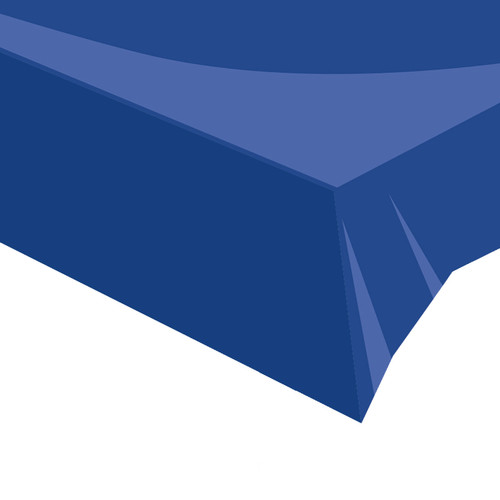 A Royal Blue Plastic Tablecover, manufactured by Oaktree,