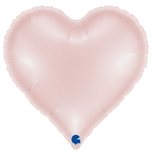 An 18" Satin Pastel Pink Sweetie Heart Foil Balloon, maufactuted by Grabo. An 18" Satin Pastel Pink Sweetie Heart Foil Balloon, maufactuted by Grabo.