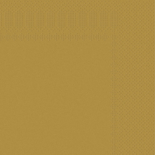 A pack of 8 gold paper napkins, manufactured by Oaktree. A pack of 8 gold paper napkins, manufactured by Oaktree.