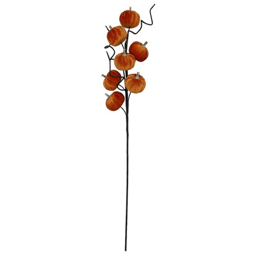 A Velvet Orange Pumpkin Pick, measuring 70cm. A Velvet Orange Pumpkin Pick, measuring 70cm.