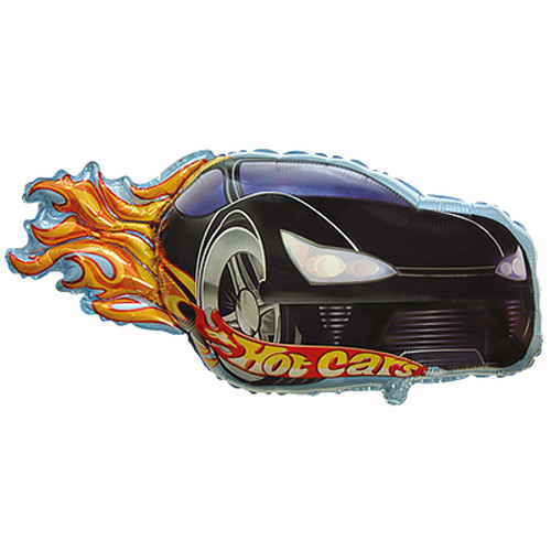 A 31 inch Black Hot Cars Shape Foil Balloon, manufactured by Flexmetal. A 31 inch Black Hot Cars Shape Foil Balloon, manufactured by Flexmetal.