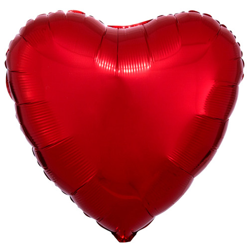 An unpackaged 18" Red Metallic Heart Foil Balloon, manufactured by Anagram. An unpackaged 18" Red Metallic Heart Foil Balloon, manufactured by Anagram.
