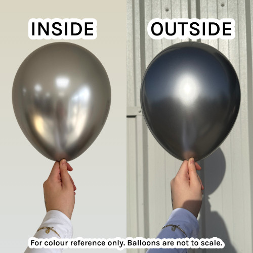 18" Chromium Silver Decotex Latex Balloons (10)