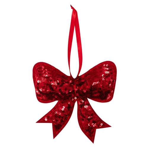 A Red Christmas Sequin Bow Felt Decoration Kit, manufactured by Trimits.