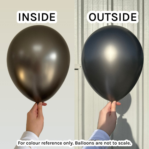 12" Silk Midnight Grey Sempertex Latex Balloons (50)
