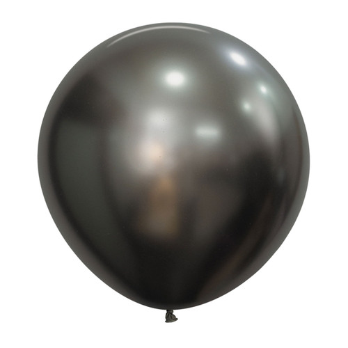 A pack of 3, 24" Silk midnight Grey Latex Balloons, manufactured by Sempertex. A pack of 3, 24" Silk midnight Grey Latex Balloons, manufactured by Sempertex.