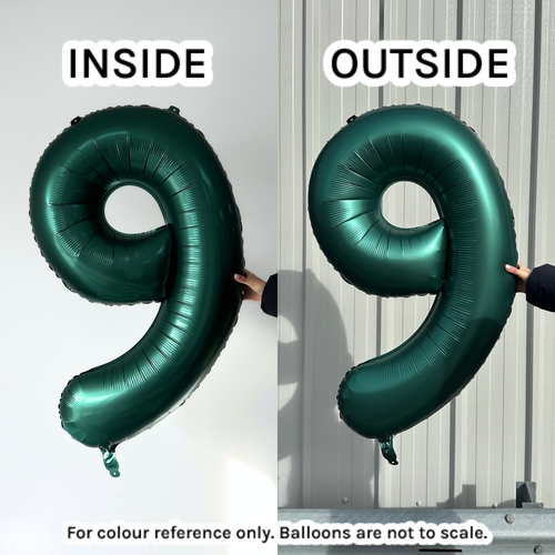 34 inch Bottle Green Number 8 Foil Balloon (1)