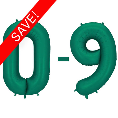 34 inch Bottle Green Numbers Starter Kit, manufactured by PartyDeco. 34 inch Bottle Green Numbers Starter Kit, manufactured by PartyDeco.