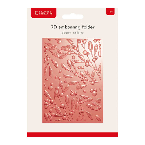 An Elegant Mistletoe 3D Embossing Folder, manufactured by Crafter's Companion. An Elegant Mistletoe 3D Embossing Folder, manufactured by Crafter's Companion.